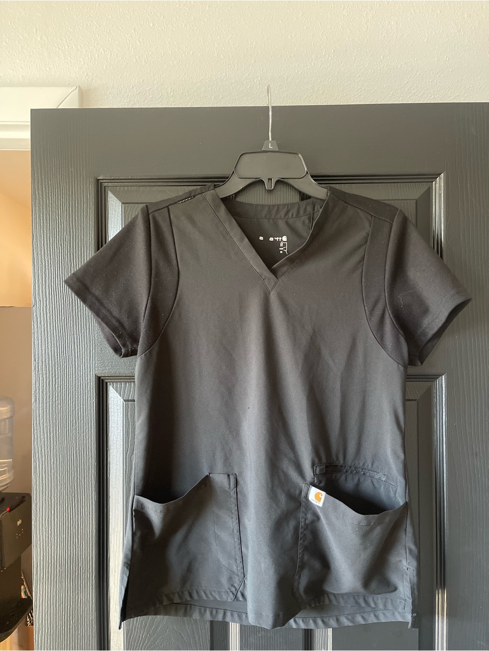Carhartt Black V-Neck Work Scrub Top